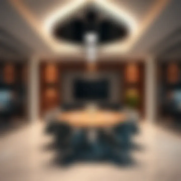Interior design of a meeting room at Al Hail Business Centre
