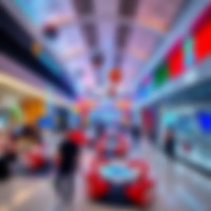 Vibrant entertainment area of Al Maryah Mall