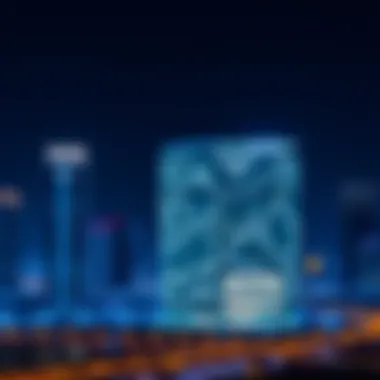 Illuminated Aldar Headquarters at Night Night view of Aldar HQ illuminated against the skyline of Abu Dhabi