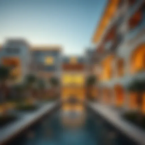 Luxurious exterior of Azizi Venice showcasing modern architecture