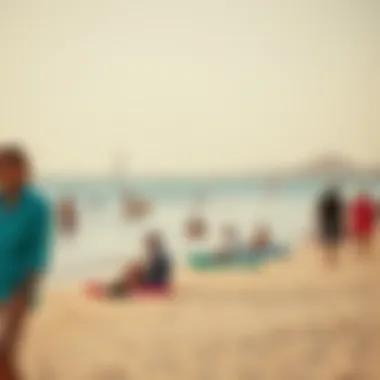 Recreational Pleasures at Bateen Beach Visitors enjoying recreational activities at Bateen Beach