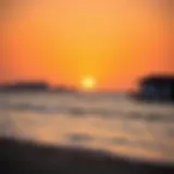 Serene view of Bateen Beach at sunset