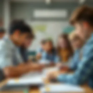 Collaboration and Teamwork in Education Students engaged in collaborative project work