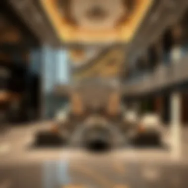 Contemporary Lobby Design and Elegance Luxurious lobby area of Centurion Star Tower with contemporary design