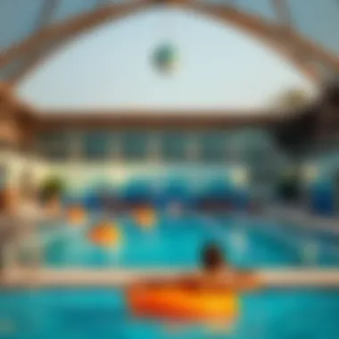 Community Pool in Dubai A vibrant community pool highlighting social engagement and recreation