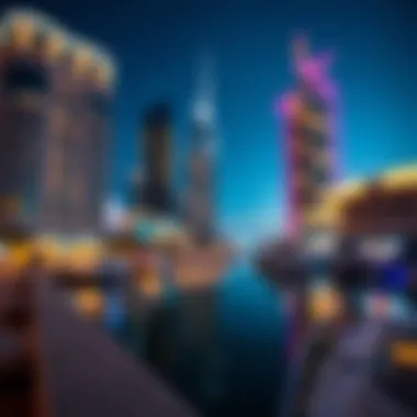 Vibrant waterfront view surrounding Crown Tower Marina