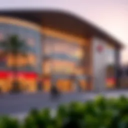 Exterior view of Damac Mall showcasing modern architecture