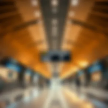 Signage and wayfinding at Dubai Mall Metro Station