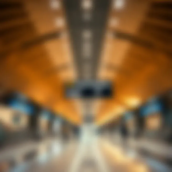 Signage and wayfinding at Dubai Mall Metro Station