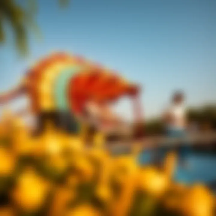 Thrilling Rides at Dubai Parks Vibrant theme park attraction filled with thrilling rides