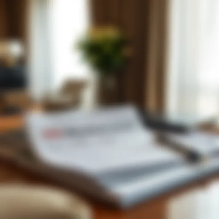 Visa application documents arranged neatly