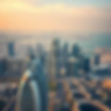 Dubai Skyline and Architectural Marvels Aerial view of Dubai's skyline highlighting modern architecture