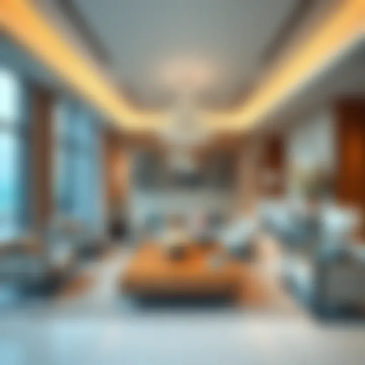 Elegant living spaces within the Elie Saab Emaar Beachfront development, depicting luxury interiors