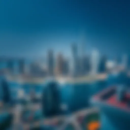 Aerial view of Dubai's skyline showcasing new tower constructions