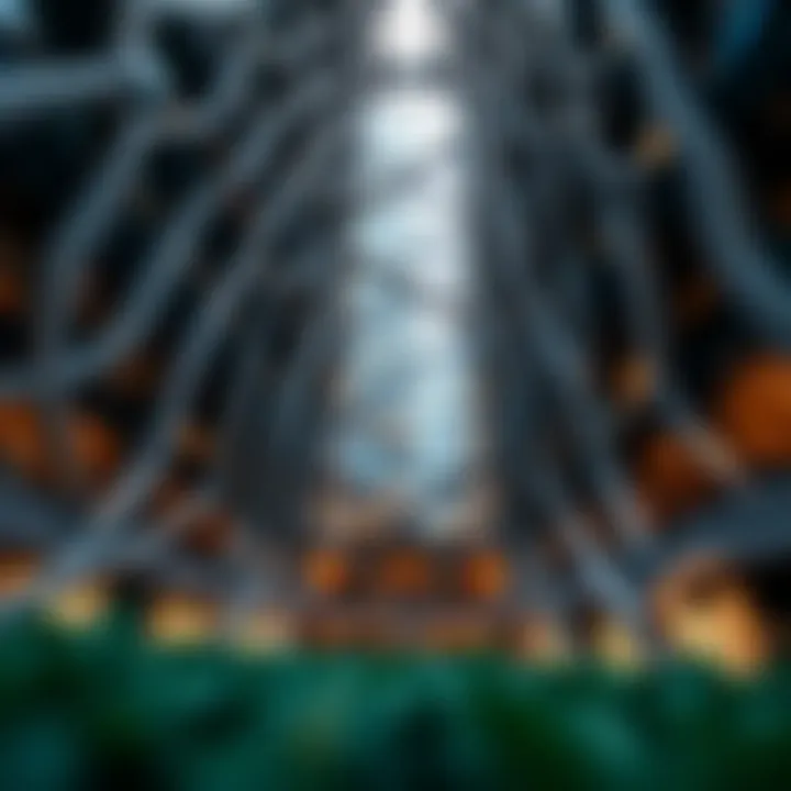 Close-up of innovative architectural designs in a new tower