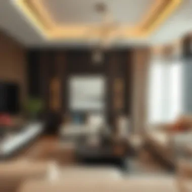 Luxurious interior design of a living space in Equiti Apartments