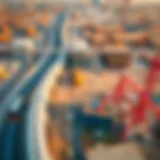 Aerial view of Etihad Railways construction site showcasing modern infrastructure.
