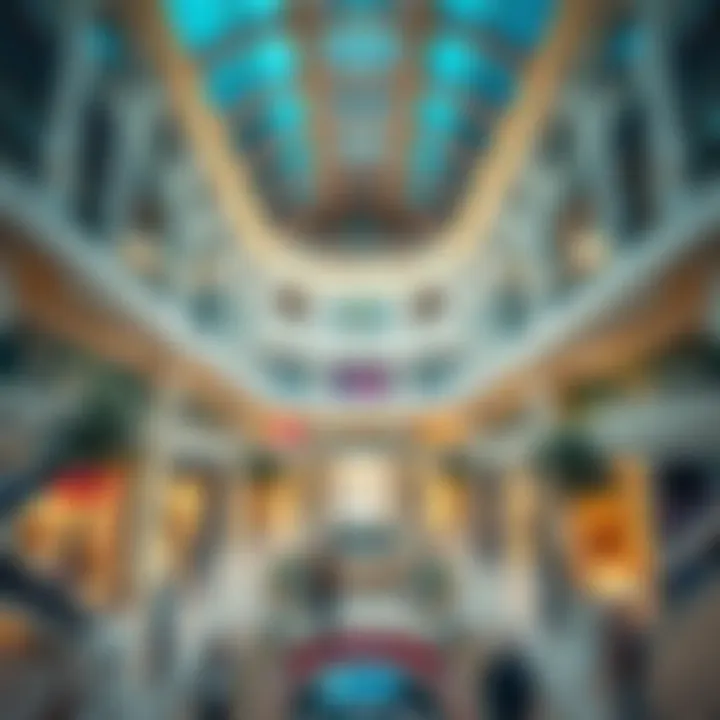 A panoramic view of Circle Mall showcasing its architectural design