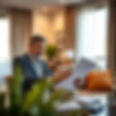 Understanding Lease Agreements in Dubai A tenant reviewing lease documents in a modern apartment