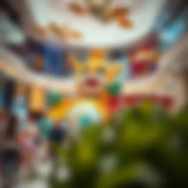 An entertainment zone in a mall featuring fun activities for families and friends