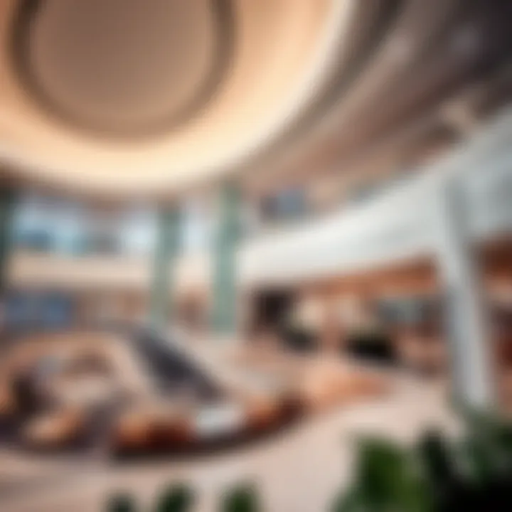 A beautifully designed interior of a mall, highlighting the aesthetics and ambiance of shopping