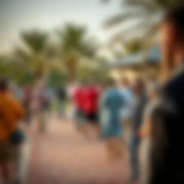 Community Spirit in Al Nahyan Community gathering in a park in Al Nahyan, reflecting the sense of belonging and unity
