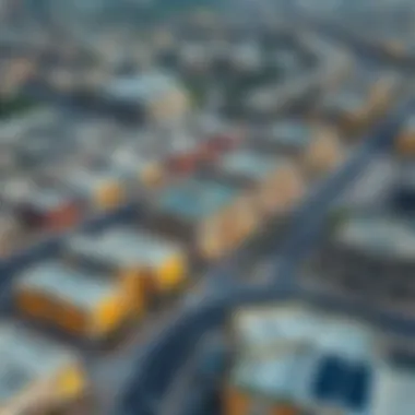 Evolving Real Estate in Al Nahyan Aerial view of Al Nahyan's evolving real estate landscape with new developments