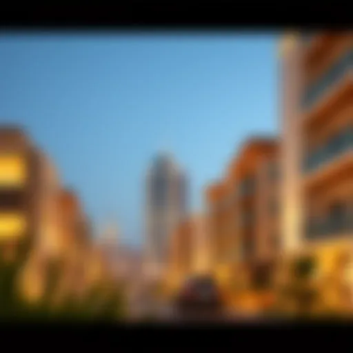 Stunning skyline of Al Nahyan area showcasing modern architecture blended with traditional elements