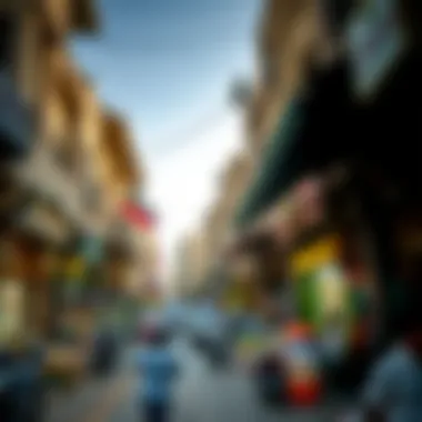 Vibrant commerce scene depicting local businesses thriving on Al Salam Street