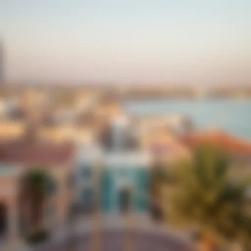 Panoramic view of Al Seef showcasing cultural architecture