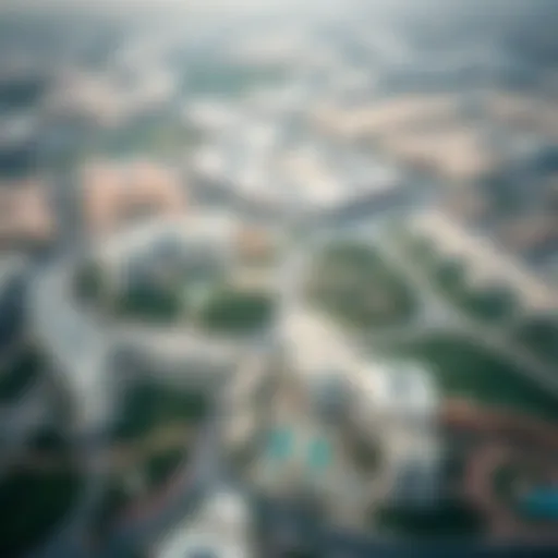 Stunning aerial view of المرابع العربية showcasing its lush landscapes and modern architecture