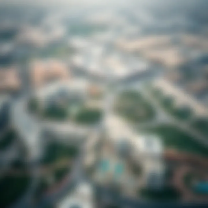 Stunning aerial view of المرابع العربية showcasing its lush landscapes and modern architecture