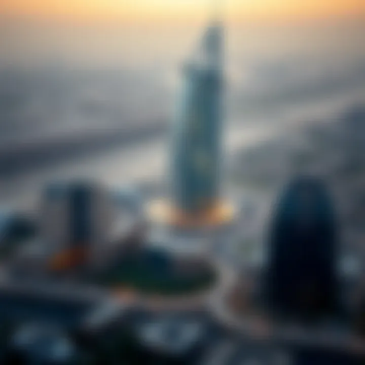 Surrounding landscape of برج الدار illustrating its urban context