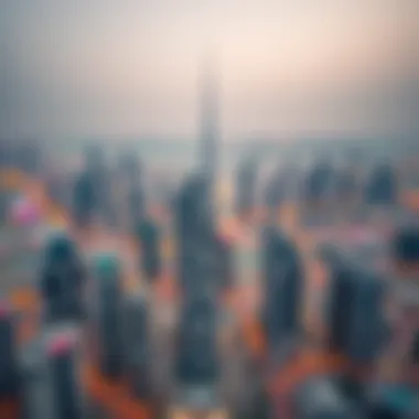 Dubai Skyline: A Beacon of Modern Architecture Aerial view of Dubai skyline showcasing modern architecture