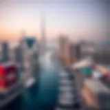 Aerial view of Dubai Creek Harbour showcasing its stunning skyline