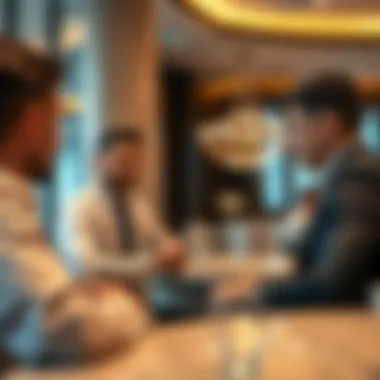 Market Insights: Investors in Dubai's Real Estate Investors analyzing market trends in Dubai
