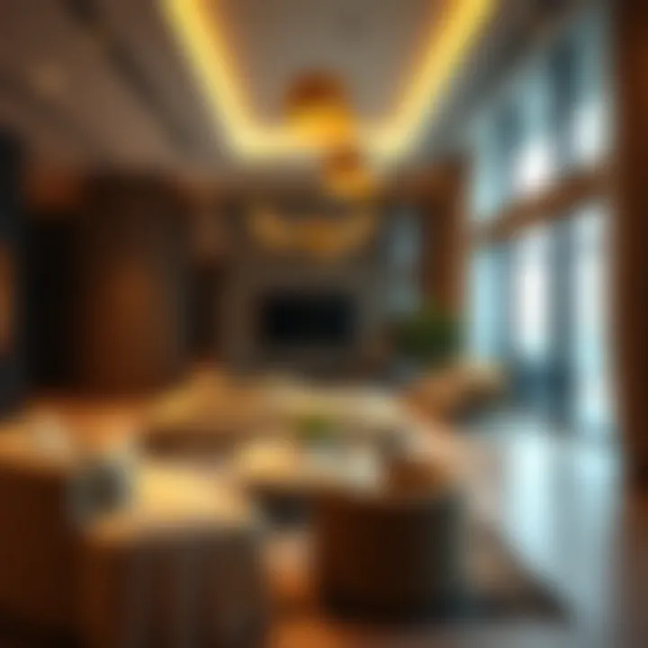 Luxury Living: Interior Design of Dubai Apartments Modern apartment interiors highlighting luxury living