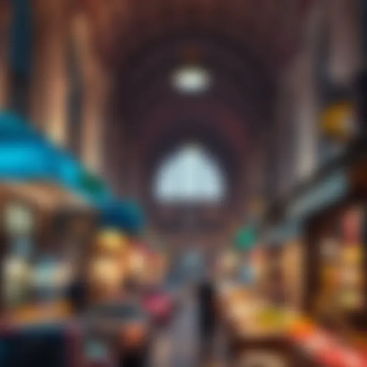 Economic Influence of Old Dubai Market Artistic representation of the economic significance of the market