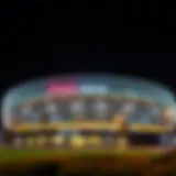Stunning view of Etihad Arena at night