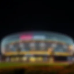 Stunning view of Etihad Arena at night