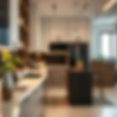 Contemporary Kitchen Design in Deira Modern kitchen in Deira apartment