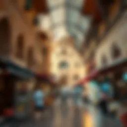 Historical architecture of Old Dubai Market showcasing traditional designs