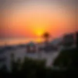 Nakheel Beach Sunset Stunning view of Nakheel Beach at sunset