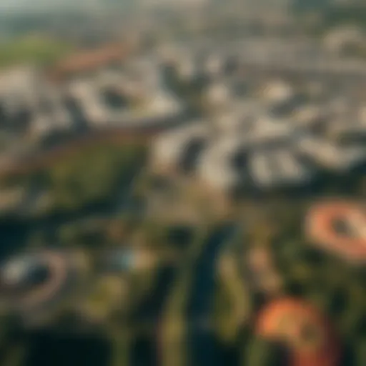 Aerial view of حديقة الشهامة الجديدة showcasing its lush greenery