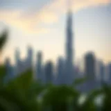 Business Bay Skyline with Prime Tower Stunning skyline view of Business Bay featuring Prime Tower