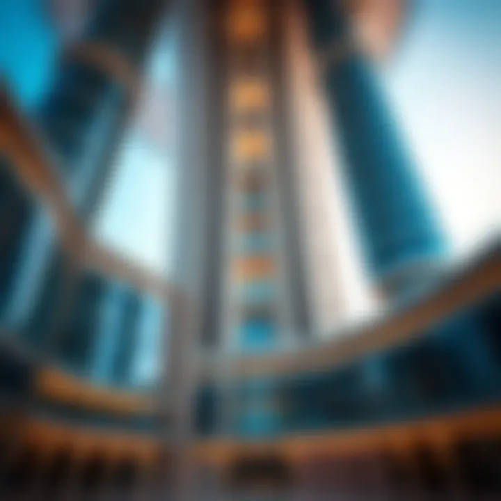 Architectural Design of Rawan Tower Architectural details showcasing the unique design of Rawan Tower