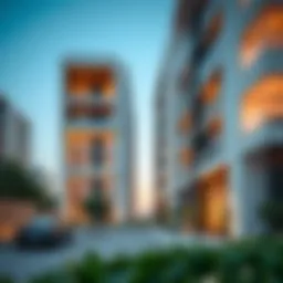Modern apartment exterior in Al Rashidiya