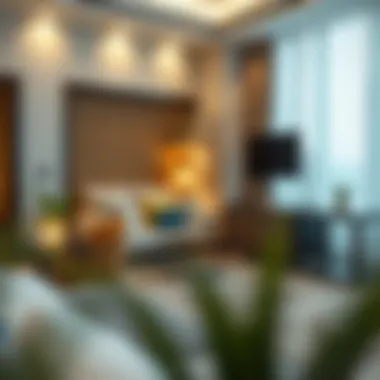 Luxury Amenities in Room Rentals A cozy room setup highlighting luxury amenities available for rent