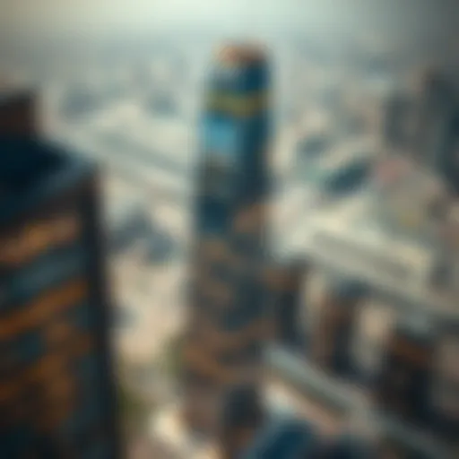 Aerial View of Saif Tower Aerial view of Saif Tower showcasing its architectural design