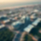 Aerial view of Silicon Oasis showcasing its modern architecture